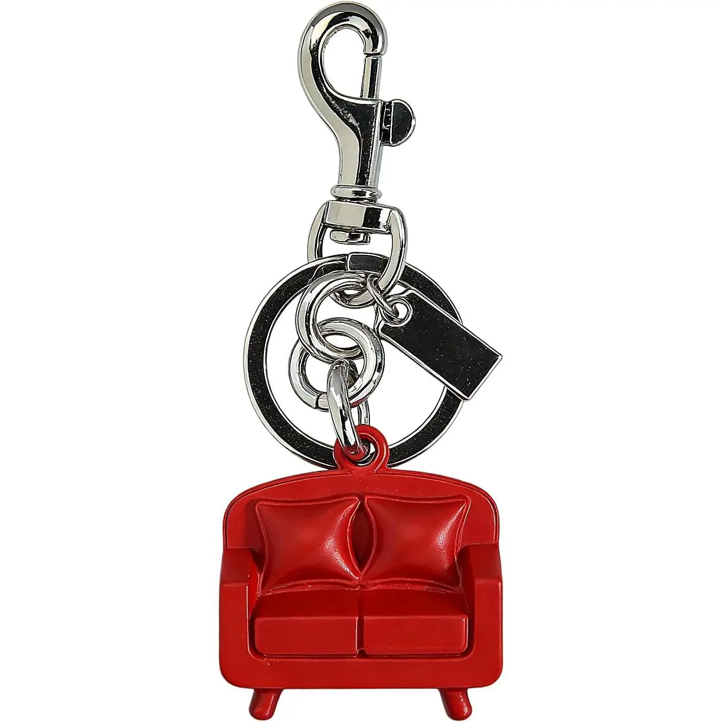 3D Sofa-Shaped PVC Keychain - Compact, Durable Car Interior Decoration, Cute Charm Bag Chains Pendant for Men and Women