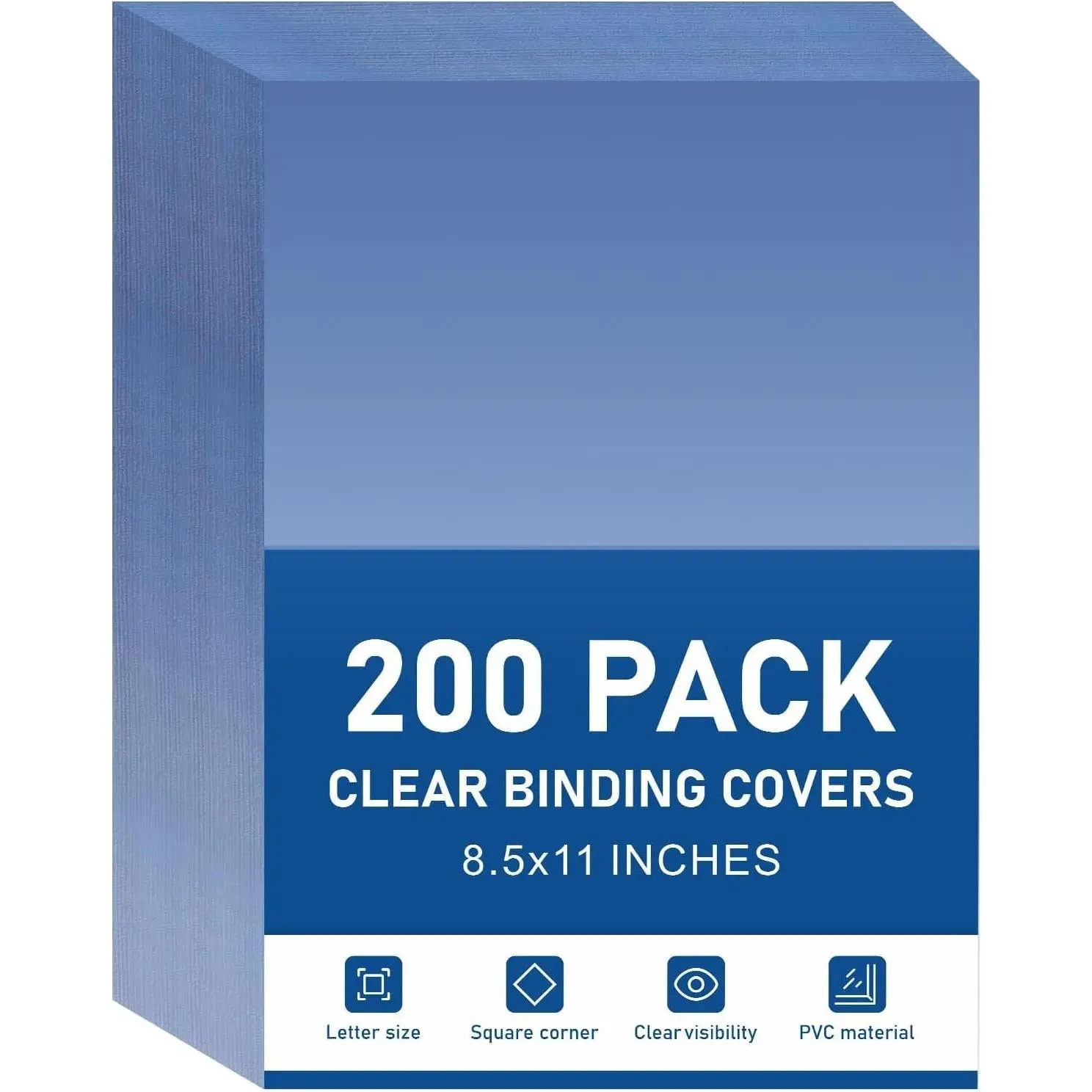 200 Pack A4 Clear Binding Covers Report Cover
