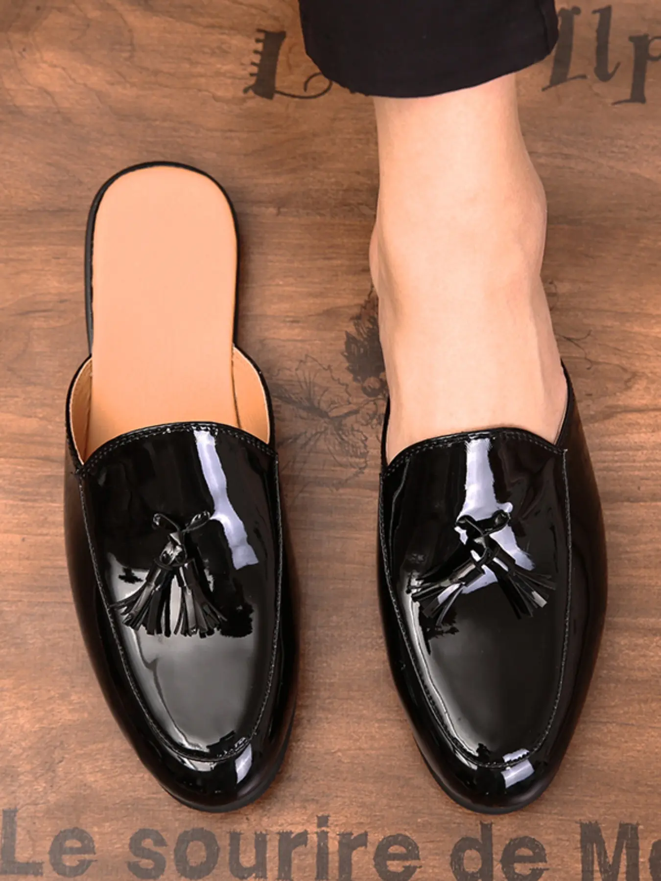 Fashion Trendy Half-Tab Shoes, Lazy One-Step Slip-On No Heel, Perfect for Parties and Casual Outings, Comfortable and Stylish Slippers