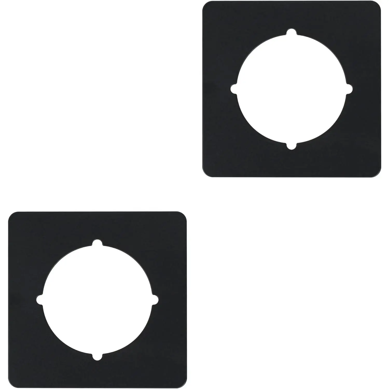 2 Pack Matte Black Square Door Knob Backplate, 3.52" x 3.52" | Door Handle Filler Repair Lockset Backing Cover, Suitable for  & Metal Interior and Exterior Doors