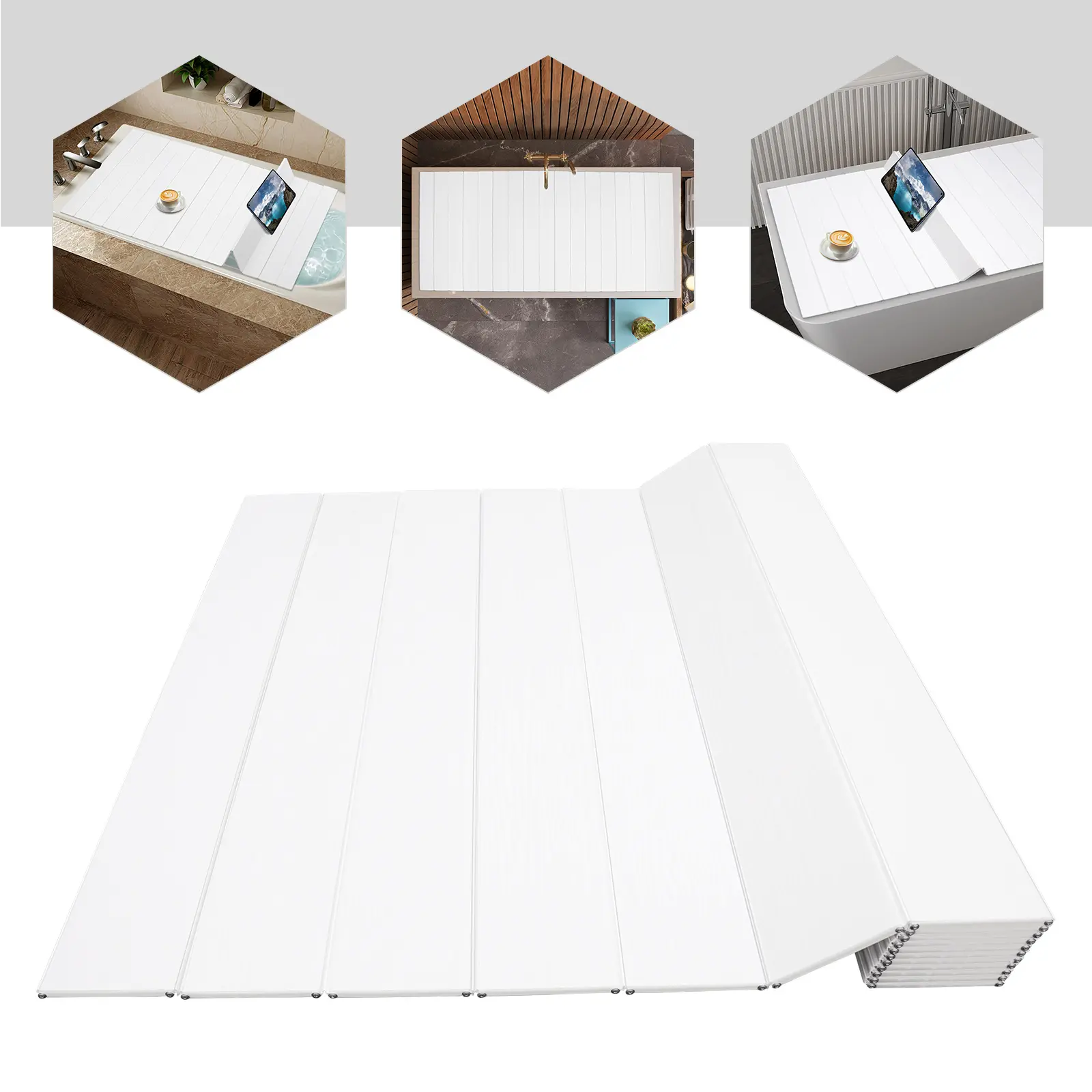 Modern Foldable PVC Bathtub Cover - 180x80cm, Dustproof, Heat-Retaining, for Bath Protection & Covering Use in Home & Salon