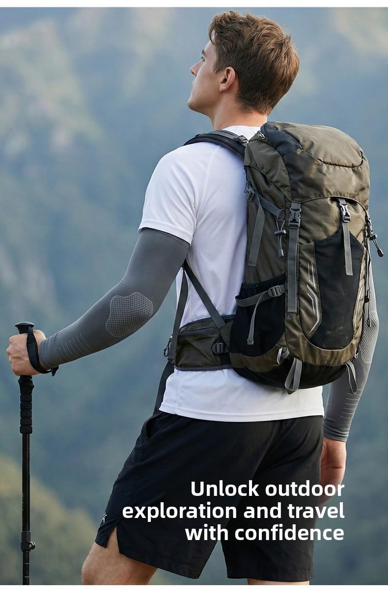 Ice Silk Sun Protection Sleeves for Men & Women Summer Outdoor Cycling Fitness Elastic Sleeves with Mesh-like Pattern for Comfort