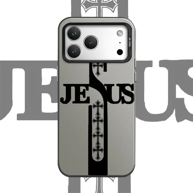 Cross Smartphone & Cellphone Case - Shockproof, Anti-Drop, Durable, Dustproof Matte Acrylic Protective Casing with Stylish Camera Protection, Compatible with iPhone 17 Air, 16 Pro Max, 15, 14 Plus, 13, 12, 11, XR, XS (Patterned Design)