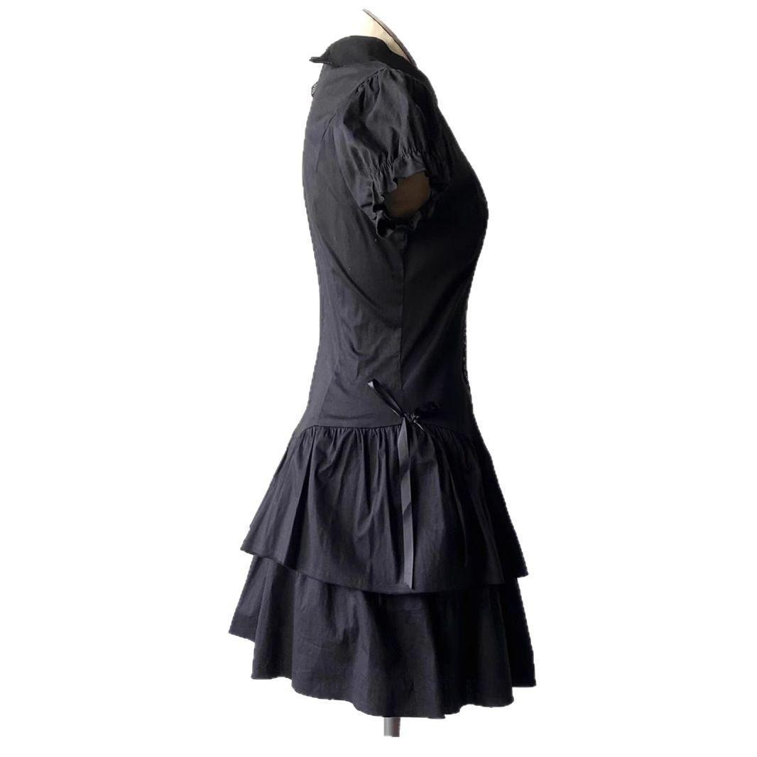 Korean-Style College-Inspired Design Dress Women Summer 2026 New Elegant Petite Lace Patchwork Waist-Cinching Vintage Short Dress