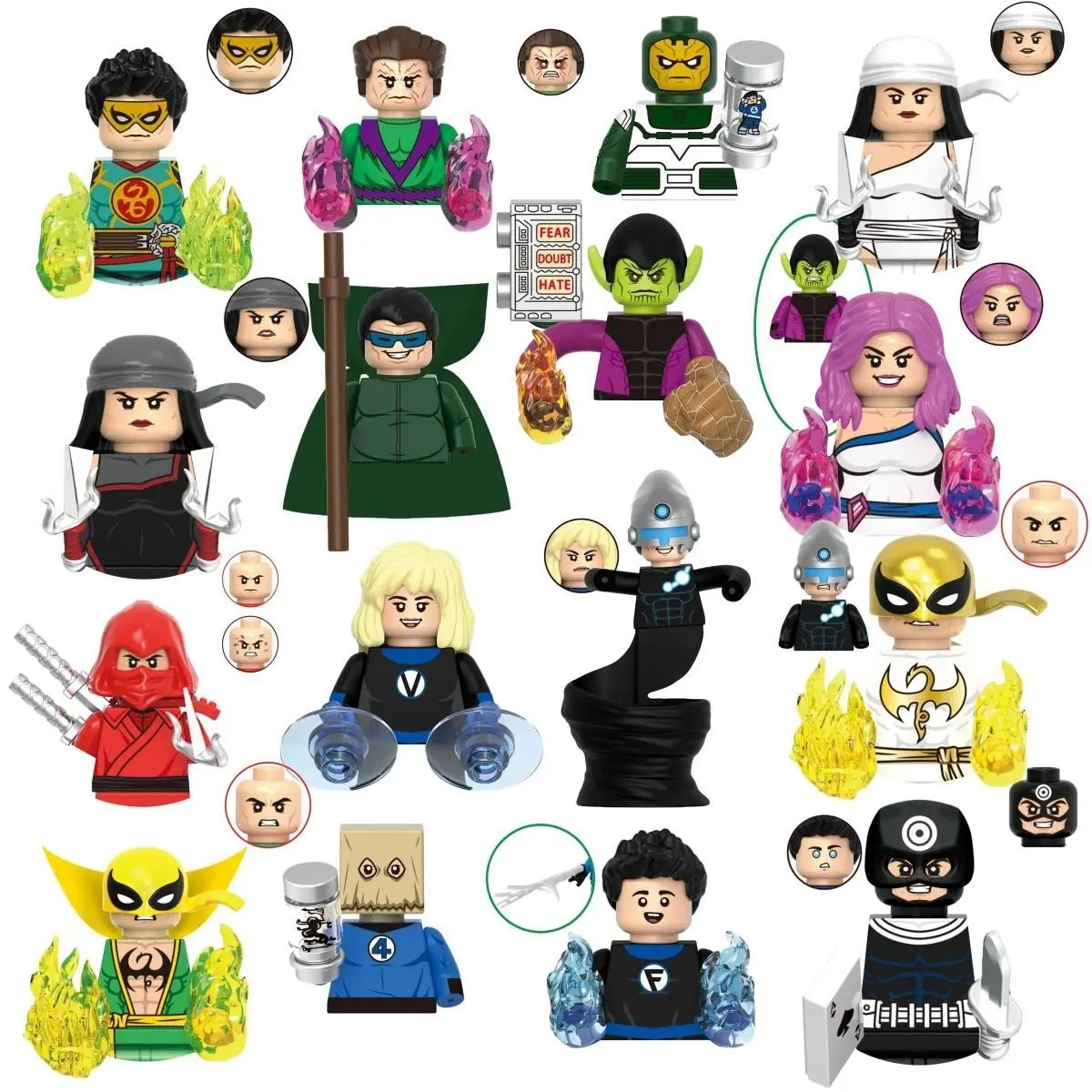 2026 new hot item Blind Box Mini Building Blocks G0159 Figures Big Goblin Spiderman Iron Man Venom Captain Hawk Deadpool Armor Christmas Gift Toy