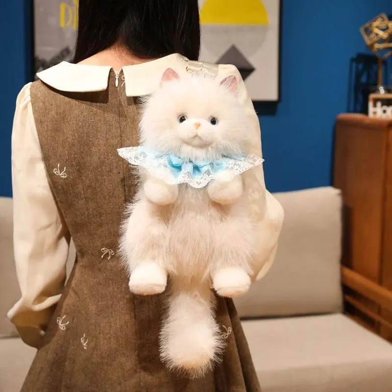 Cute Ragdoll Cat Backpacks Stuffed Animal Poodle Bag Girls Shoulders Bags Plush Student Schoolbags Backpack Kittens Toys for Boy