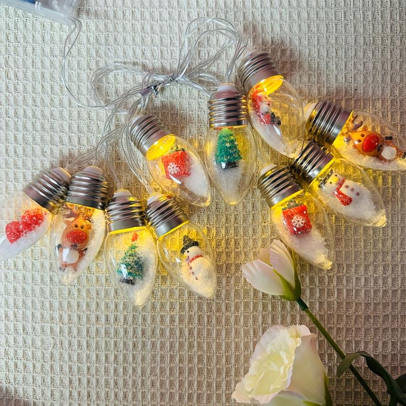 New Beautiful 6.5 Feet Christmas Wish Orbs Lights with 10 One LED Lights-Battery Powered, Perfect for Holiday Decoration and Celebration Lighting 2024 Exquisite Life