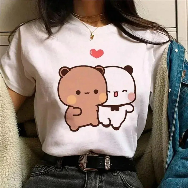 Bubu Dudu Graphic T-shirt, Women's Loose Fit Casual Harajuku Streetwear in Breathable Cotton, Tshirt, Clothes, Shortsleeve, Graphic Print, Loose Fitting, Unisex Wear, Tops, All Seasons