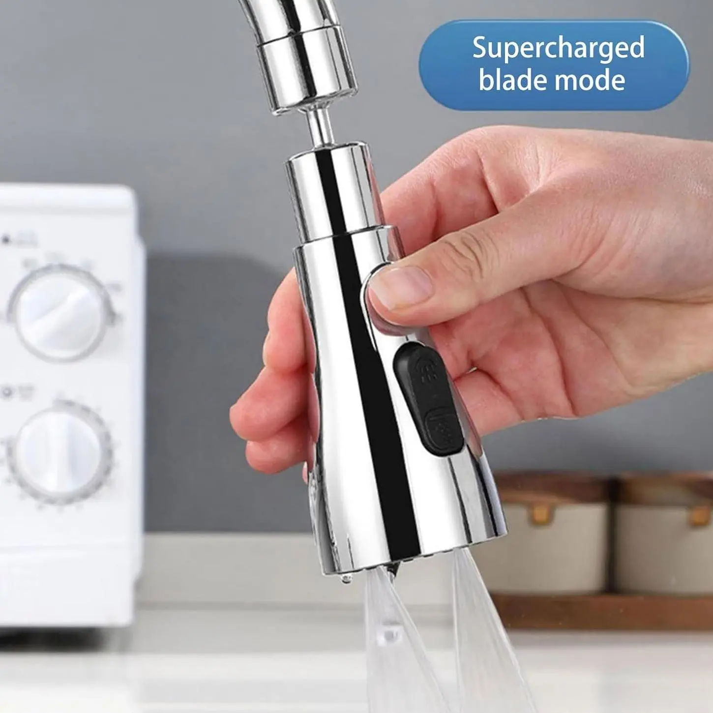 Kitchen Faucet Extension Nozzle, 3 Modes Splash Proof Faucet Extender, Kitchen Sink Faucet Extension Nozzle, Kitchen Accessories
