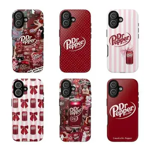 DrPepper Phone Case, Retro Soda Lover Two-In-One Film Case - Durable, Shock-Absorbing, and Trendy Protection - Suitable for iPhone 17-11 Pro Max/Plus and  Samsung Galaxy S23-25