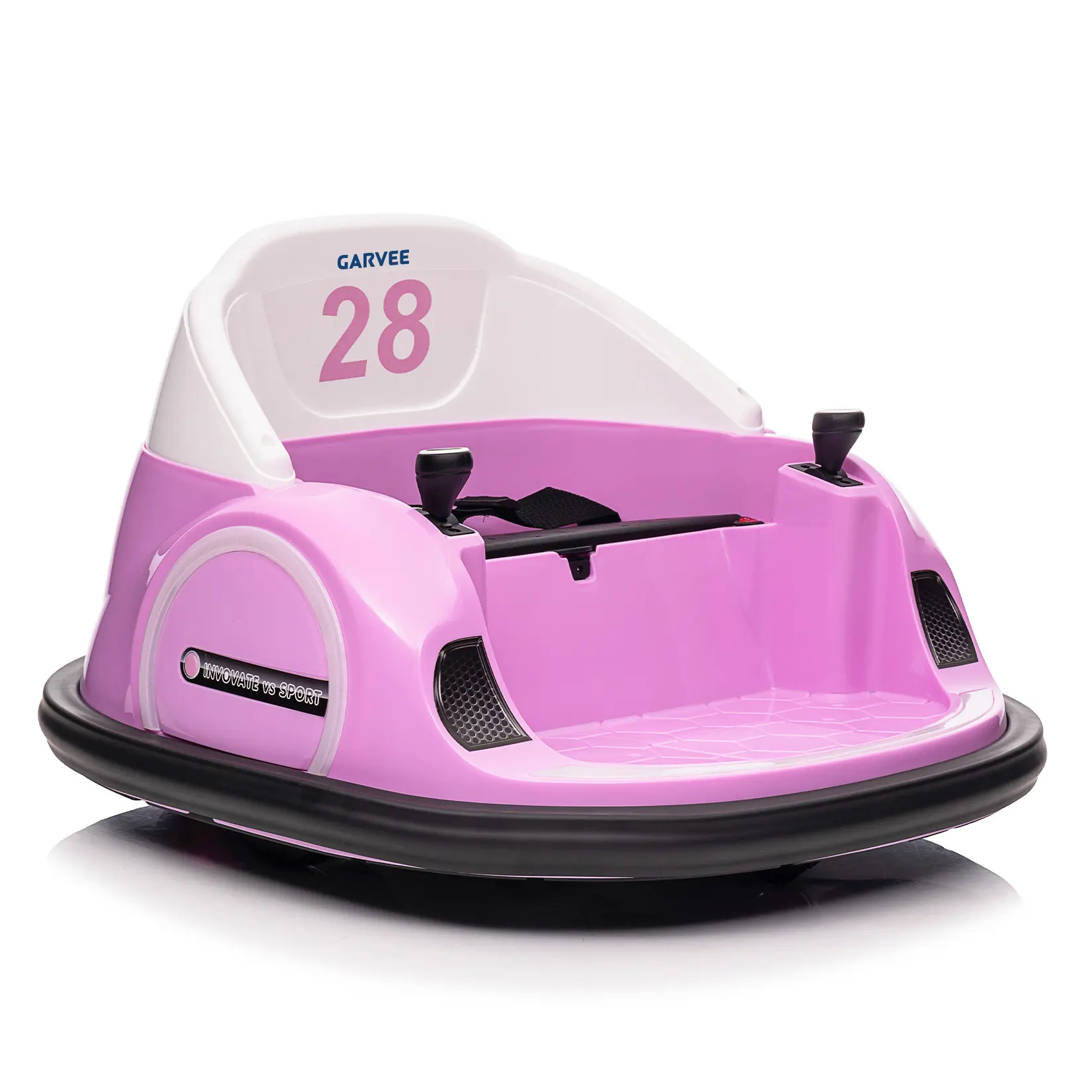 12V Kids Ride On Bumper Car Toddlers Electric Bumping Car Battery Powered Ride On Toy with Remote Control, Battery Display, 360°Spin, LED Lights, Music