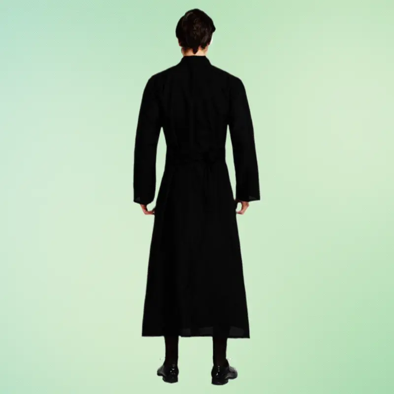 Halloween Noble Black Priest Robe For Men Ideal For Drama Stage Western Party Role Playing Cosplay Outfits