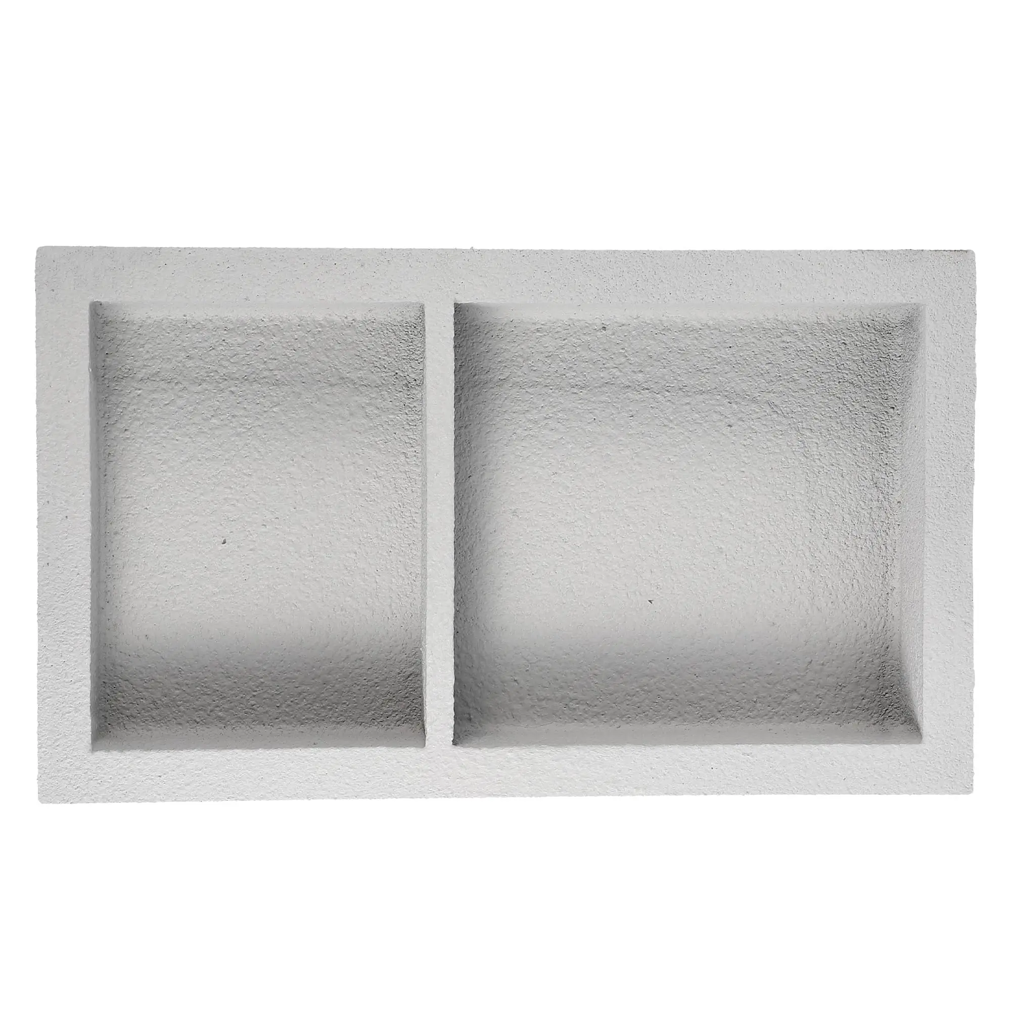 Garvee Niche de douche encastrable double étagère prêt à carreler 12 x 25,5 po – Insert peinture murale étanche, angles carrés, rangement salle de bain, installation facile, gris – Couleur : Gris