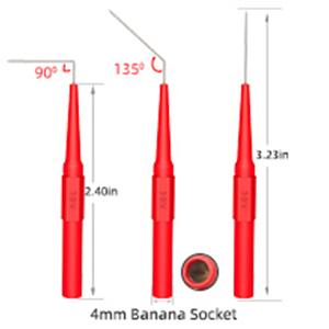 Multimeter Test Leads Kit with Replaceable Probes Set, Banana Plug to Test Hook Leads, Clips and Wire Piercing Probes for Testing Automotive Diagnostic