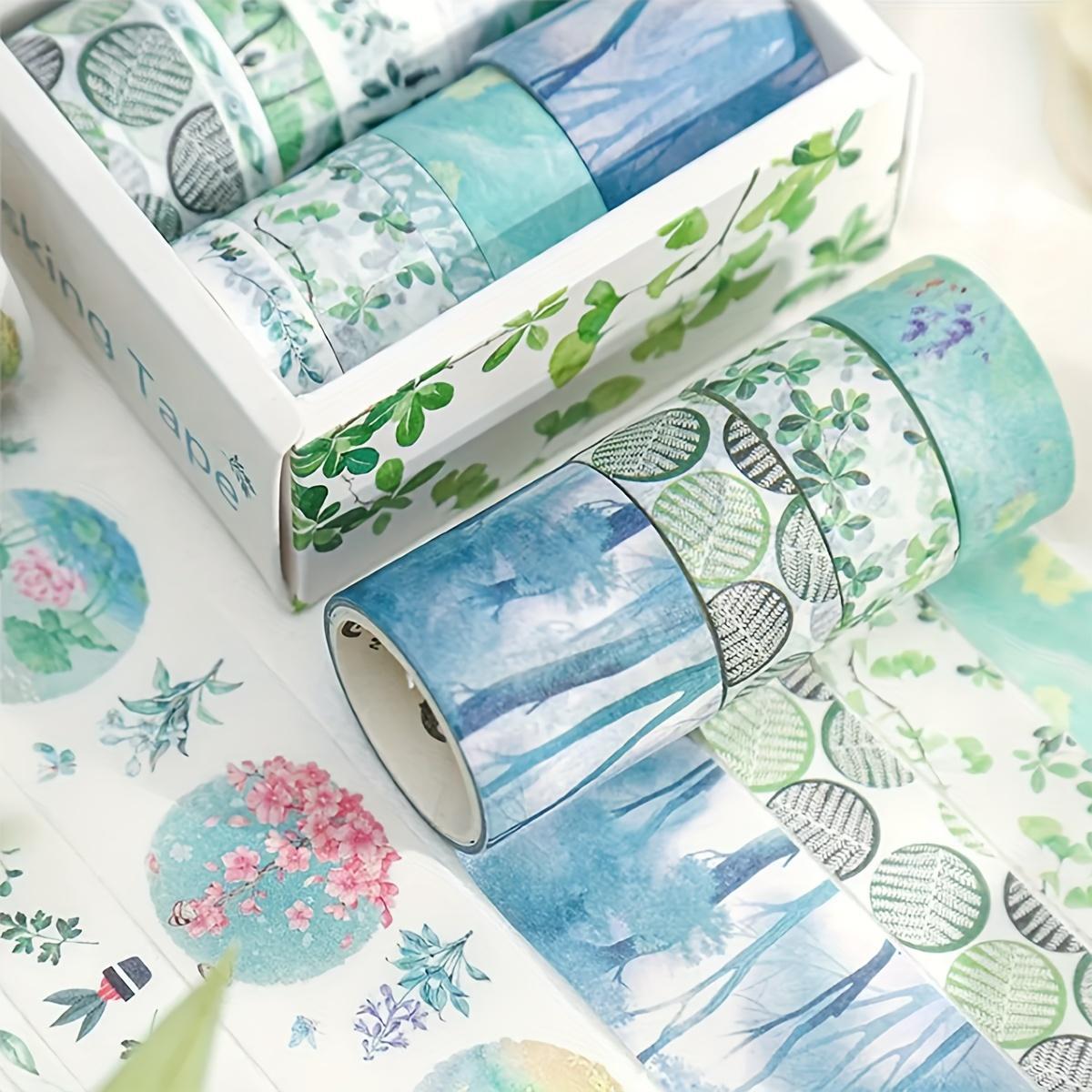 Washi Tape Set, 10 Rolls/box Random Color Cute Illustrations Pattern Washi Tape, DIY Decorative Tape for Scrapbooking, Journaling, Gift Wrapping, Gift, Scrapbook Materials, Scrapbook Accessories