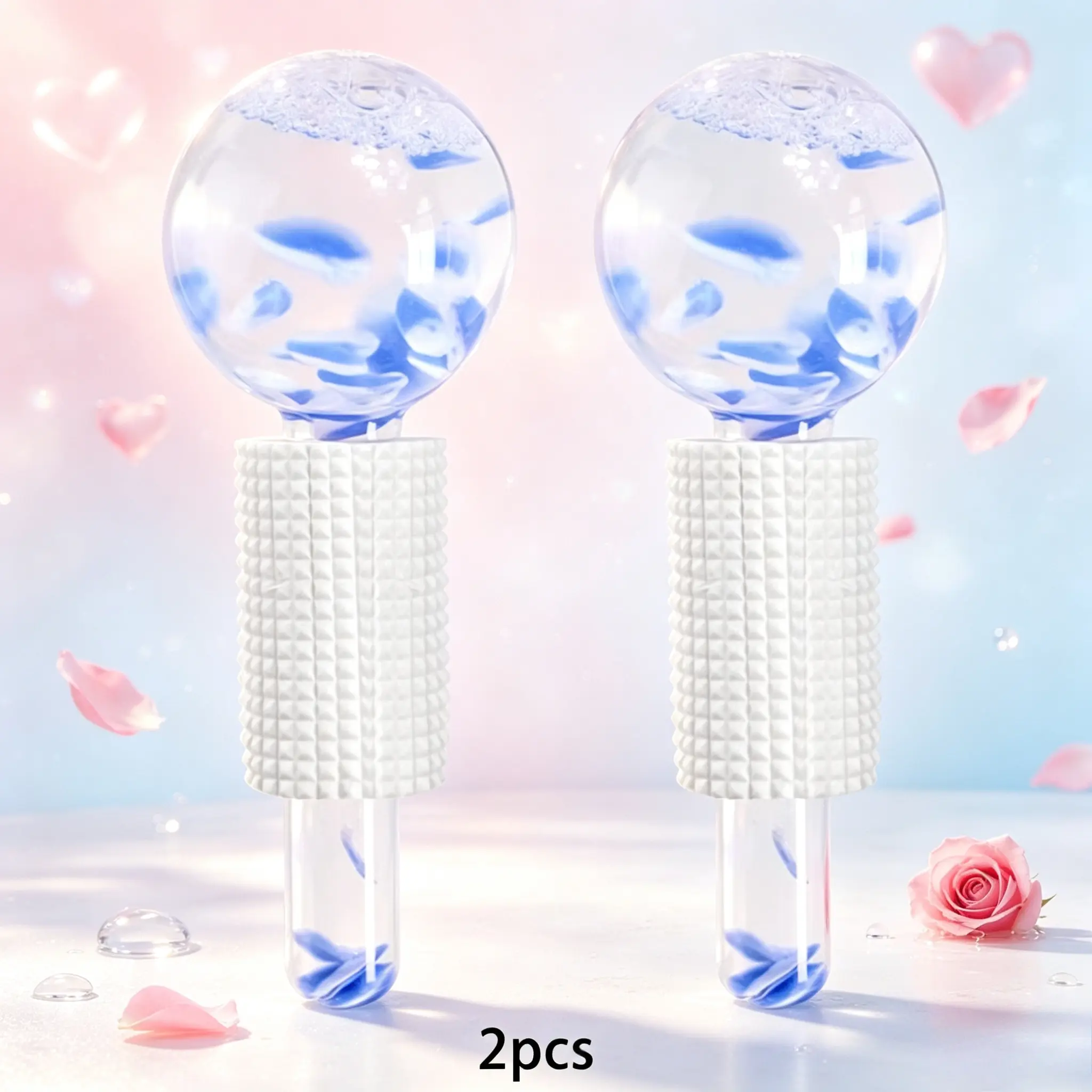 Refillable cycle-use facial SPA ice massage balls, smooth spheres fit jawline and eye area. Cold compress reduces swelling & sensitive irritation, maximizes serum mask effect, essential cold beauty accessory for dorms and home, Ice Globes For Face