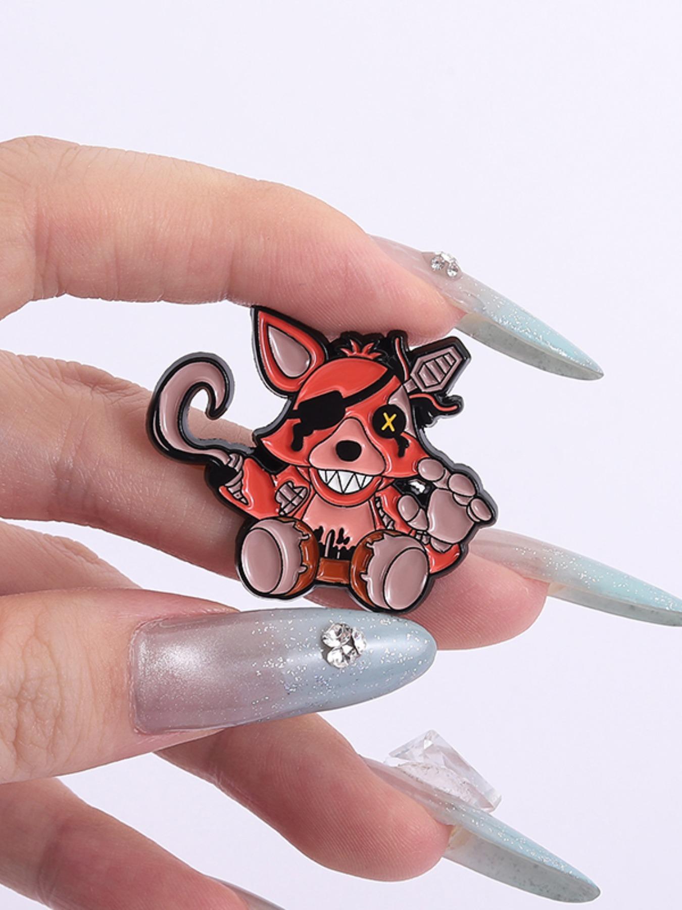 4pcs/set Five Nights at Freddy's 3 Horror Game Enamel Pins Game Characters Bonnie Freddy Chica Foxy Metal Brooches Lapel Backpack Badge Fashion Jewelry Accessories Gifts for Gamer Friends