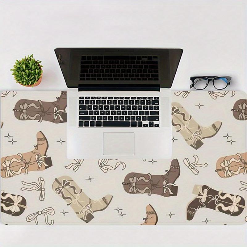 Western Cowboy Boots Pattern Mouse Pad, Rectangle Gaming Mouse Pad, Office Desk Keyboard Mat for Home Office Desk, Desk Accessories