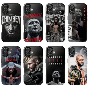 K-Khamzat C-Chimaev U-UFC 328 Main Event Phone Case MMA Fan Protective Cover Trending Gift Designed for iPhone 11-17 Pro Max/Plus & Samsung Galaxy S23-S25