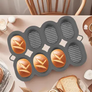 New Oven-Safe Food Grade Silicone Bread Tray, Baking Mold, Suitable for Making Hamburger Bread And Sandwich Bread