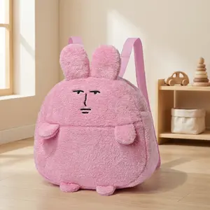 Graduation Birthday Gift for Her 2026 – Pink Rabbit Plush Backpack, Original Funny Cute Fluffy Student School Bag, Versatile Kawaii Travel Daypack for College Girls