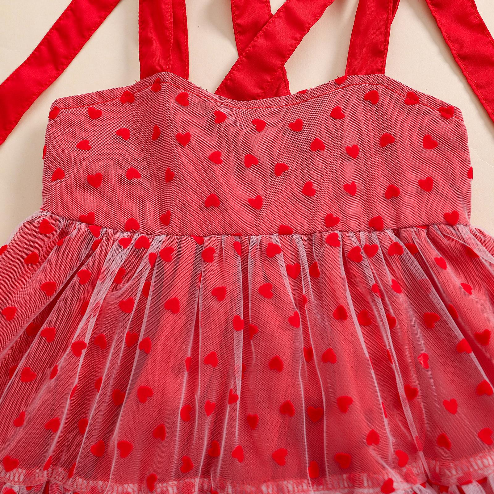 Toddler Baby Girl Princess Boho Dress Sleeveless Spaghetti Strap Swiss Dots Ruffle Tulle Dress Little Girls Summer Outfit