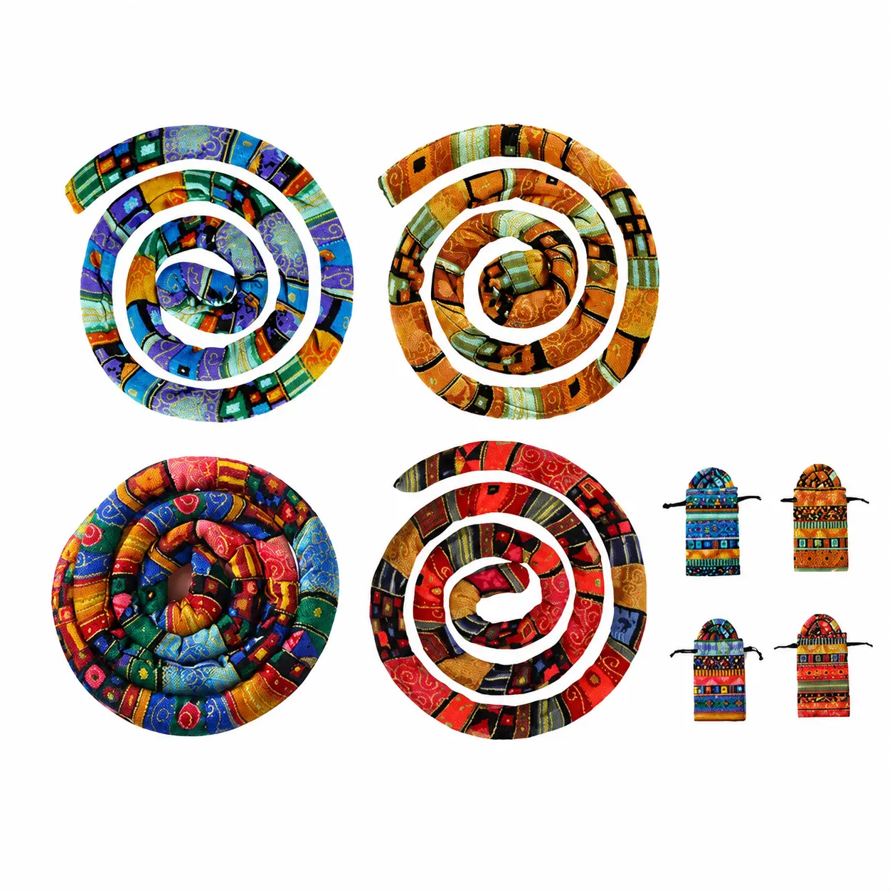 2-Pack Spiral Loc Hair Ties with Integrated Flexible Wire Core – Bendable, Reusable Protective Hair Wraps Designed for Dreadlocks, Braids, Coily Textures, and Thick Curly Hair – Gentle on Scalp, Secure Hold, TikTok-Favorite Styling Essential