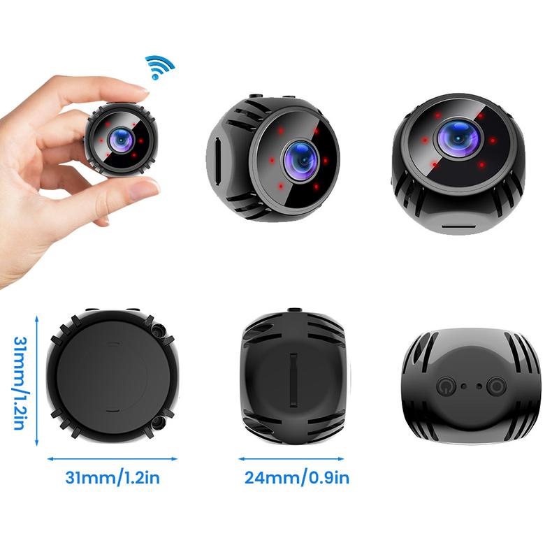 1080P Mini Camera, Full HD Surveillance Camera, Indoor Surveillance, Mini Camera Live Transmission Mobile Phone App, Long Standby WiFi Camera, Motion Sensor Night Vision