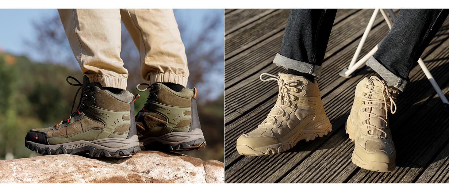 NORTIV 8 Men's Waterproof Hiking Boots Outdoor Mid Trekking Backpacking Mountaineering Shoes Adventure Camping Footwear NORTIV 8 Men's Waterproof Hiking Boots Outdoor Mid Trekking Backpacking Mountaineering Shoes Adventure Camping Footwear