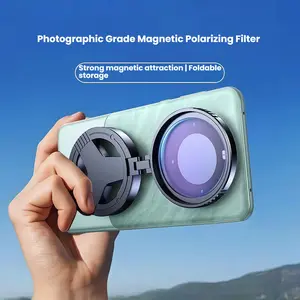 Magnetic Phone Polarizer Filter Cpl52mm, Reduces Reflections, Enhances Colors, Foldable, Essential for Mobile Photography