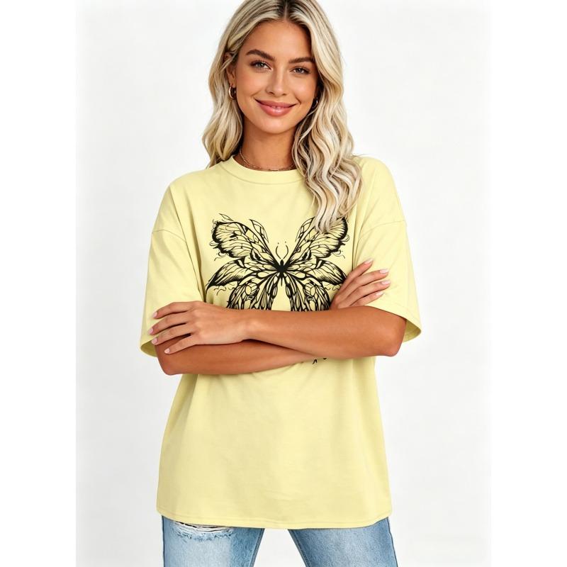Womens Oversized Tshirt,Graphic Tees,Crew Neck Summer Short Sleeve,Loose Fit Tops,Womenswear, Streetwear, Tshirt, Casual, Minimalist