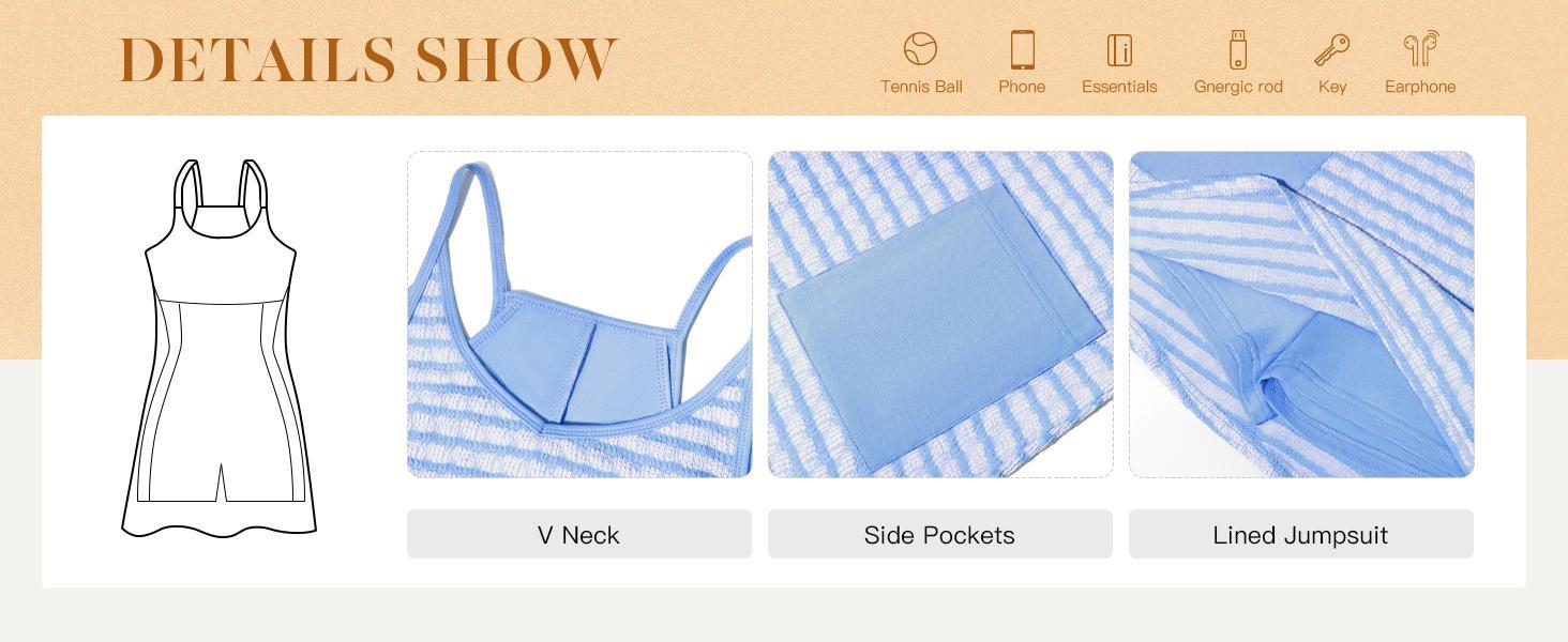 Imily Bela Women's Summer Mini Dress Casual Workout Tennis Dress with Shorts Sleeveless Althletic Dresses Outdoorfun SpringStatements