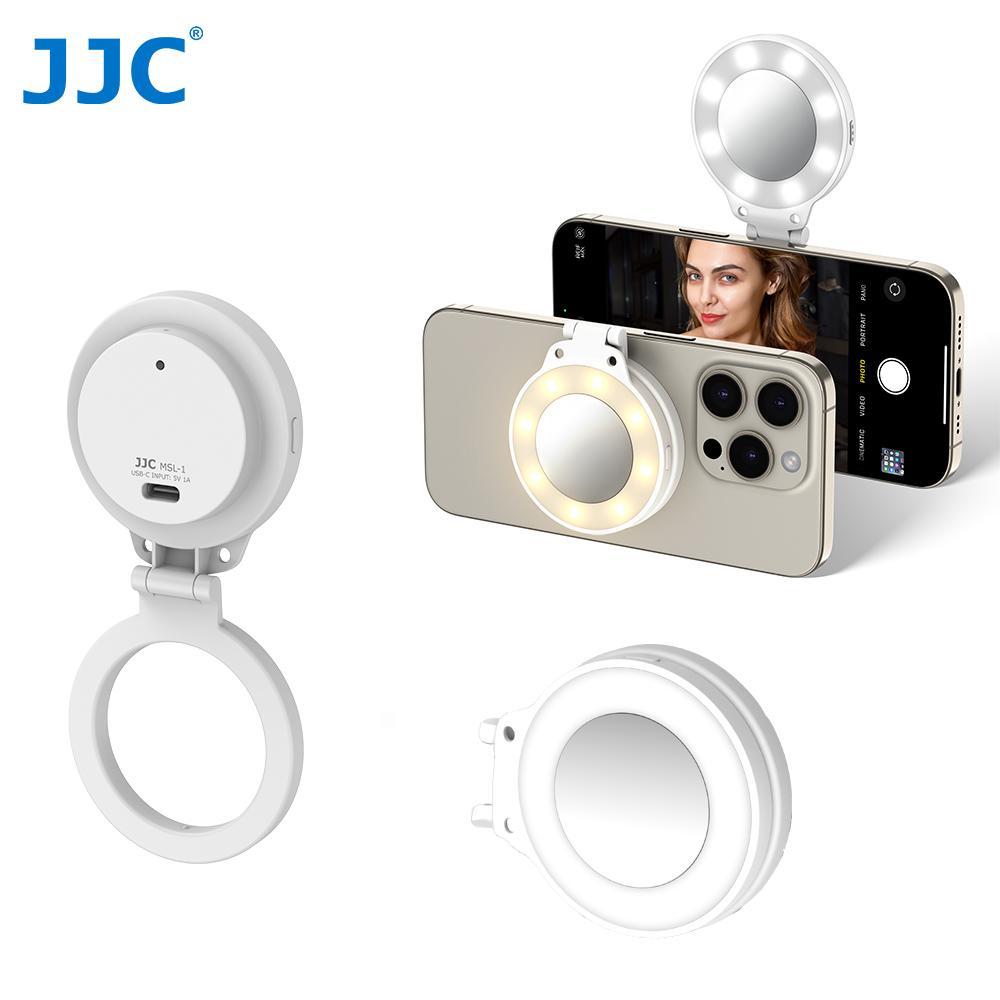 Rechargeable Magnetic LED Selfie Light for Makeup, Vlogging, Live Streaming & Selfies, Mini Ring Light Compatible with iPhone 15, iPhone 14, iPhone 13, iPhone 12, Photography Equipment, Selfie Accessories
