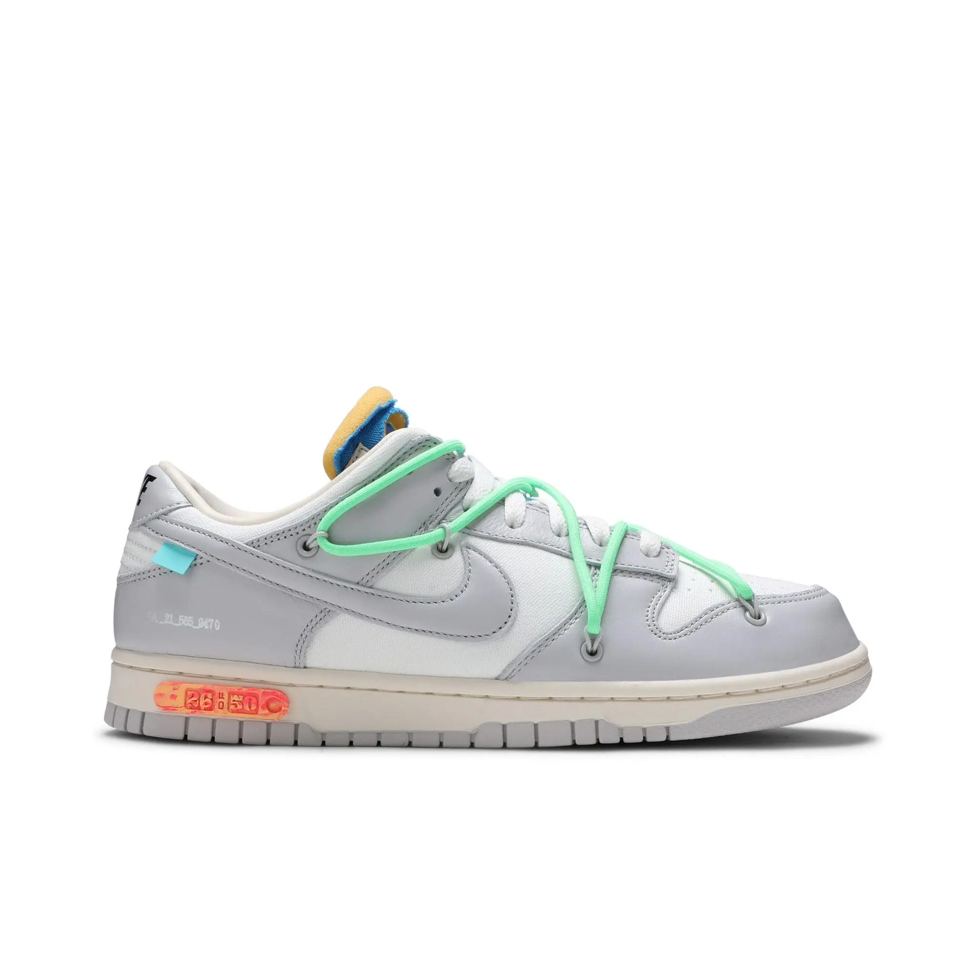 Off-White x Nike Dunk Low 'Lot 26 of 50' (Unisex) Sail/Neutral Grey sneakers DM1602 116