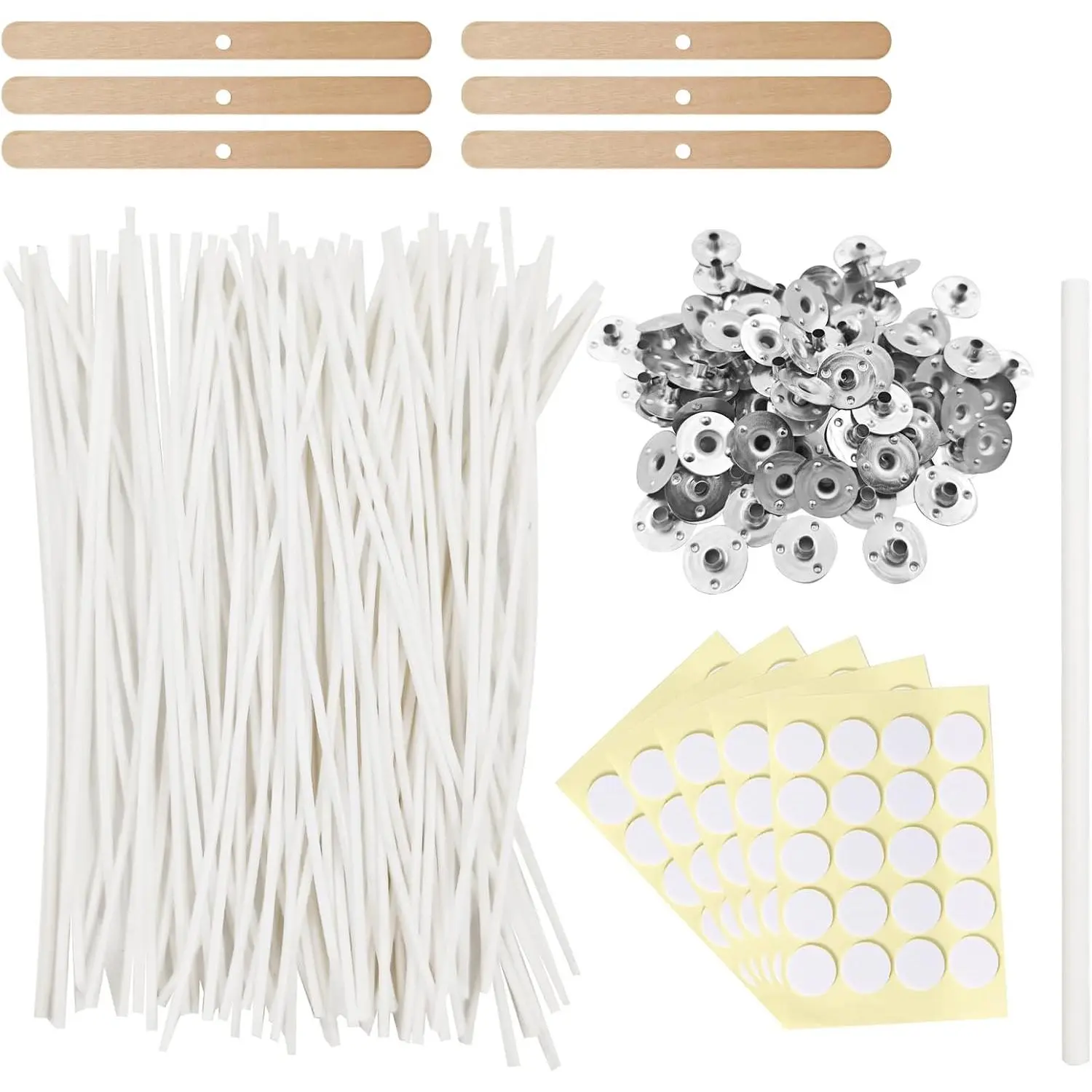 100 count  Candle Wicks, Low , 6-Inch Pre-Coated Soy Wax,   Wicks, Suitable for Candle Making and DIY