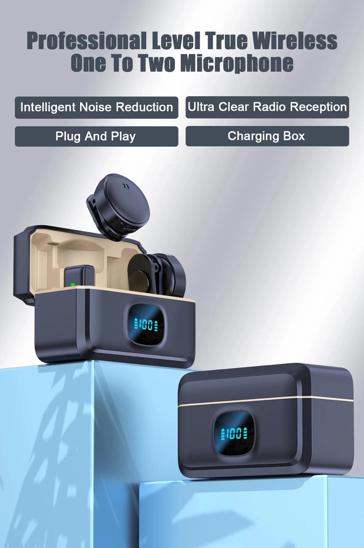 Lavalier Microphone 2.4GHz Wireless Microphone Magnetic Suction Microphone with Charging Case for Video Recording Plug and Play Extra Long Inflatable Bathtub Cushioned Backrest Kids Shark Costume Set Stainless Steel Utility Sink Faucet