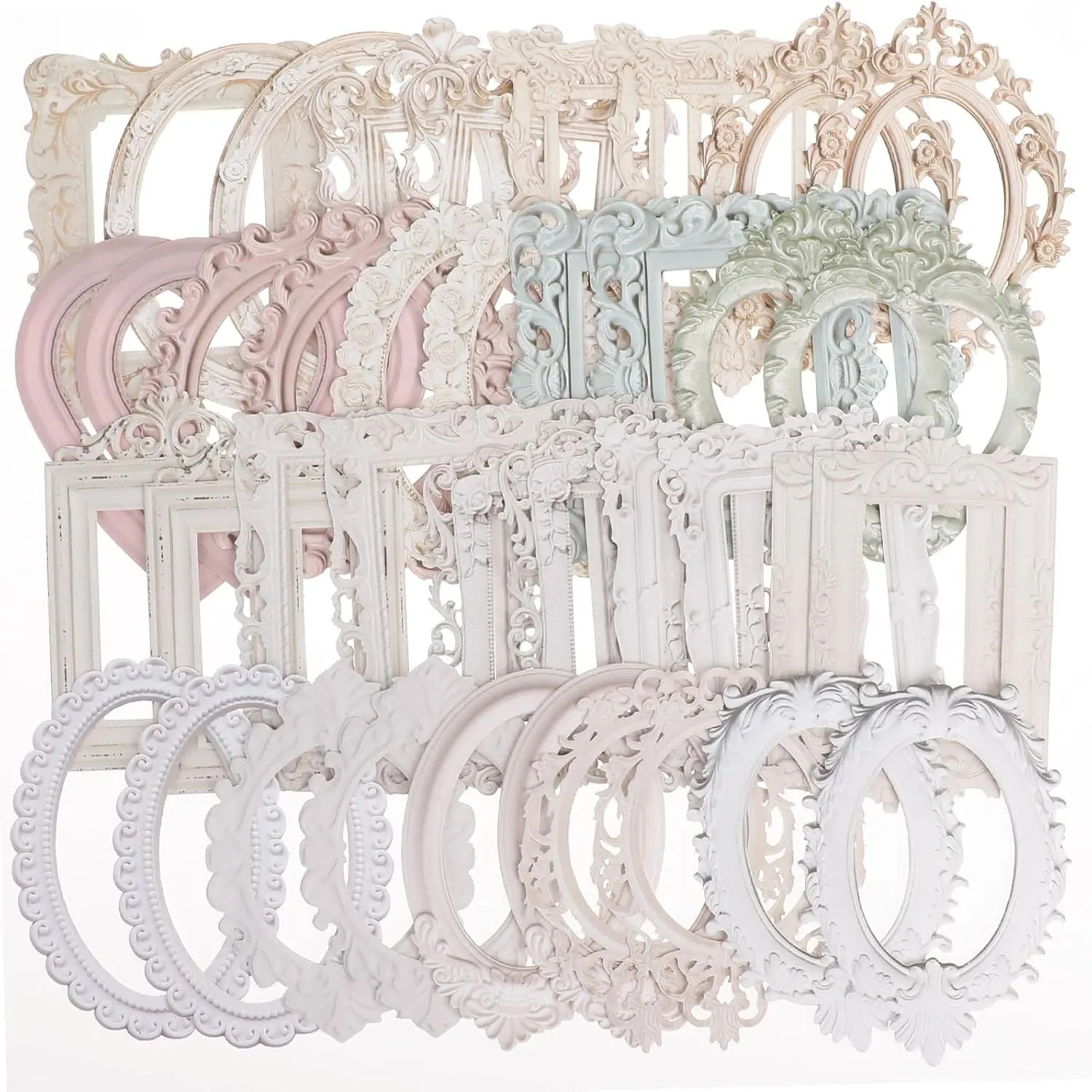 40 count Scrapbook,Lace Frames Scrapbook Paper Scrapbooking Lace Frames and Borders  Scrapbook Cutouts Paper Lace for DIY Junk Journal Crafts Journaling Scrapbook Supplies