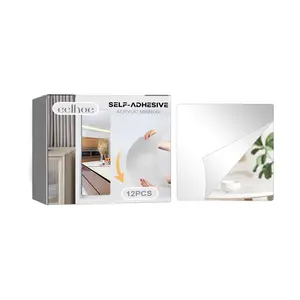 Self-adhesive anti-fall wall mirror, bedroom splicing self-adhesive mirror wall sticker, 3D no-drill full-length mirror