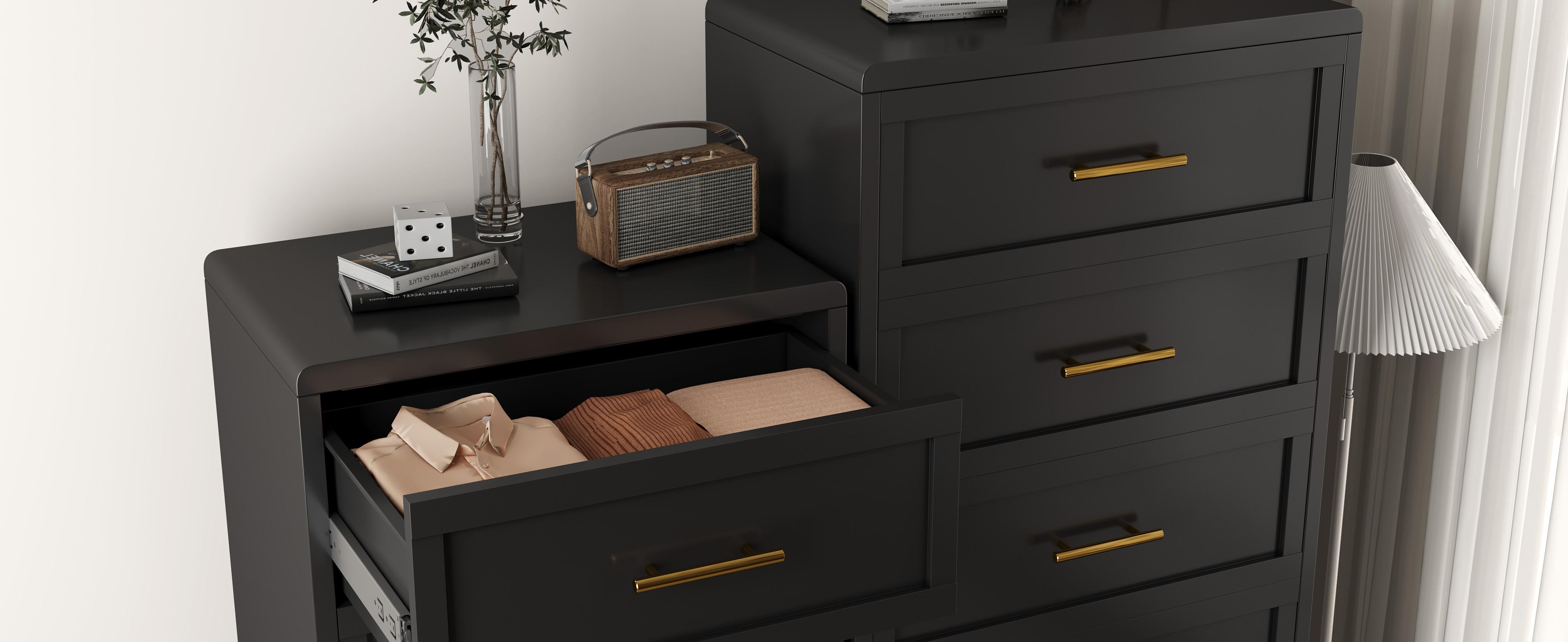 Metal Dresser Tall Narrow Dresser for Bedroom Chest, 53.46" H Drawer Chest, Closet Dressers & Chests of Drawers for Living Room, Hallway (5 Drawers White 24inch Wide)