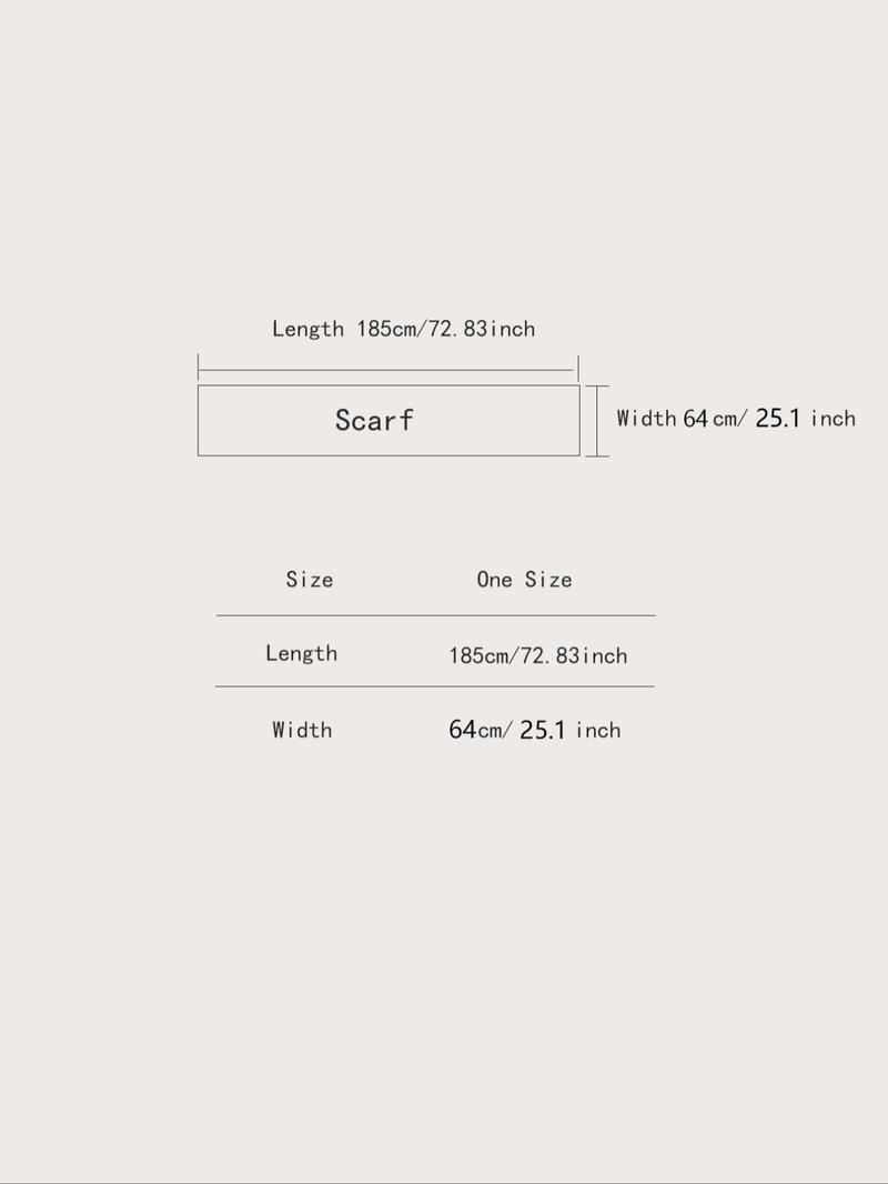 Boho Style Geometric Pattern Double Sided Thickened Shawl, Casual Soft Warm Long Scarf for Fall & Winter, Fashion Accessories for Women & Men