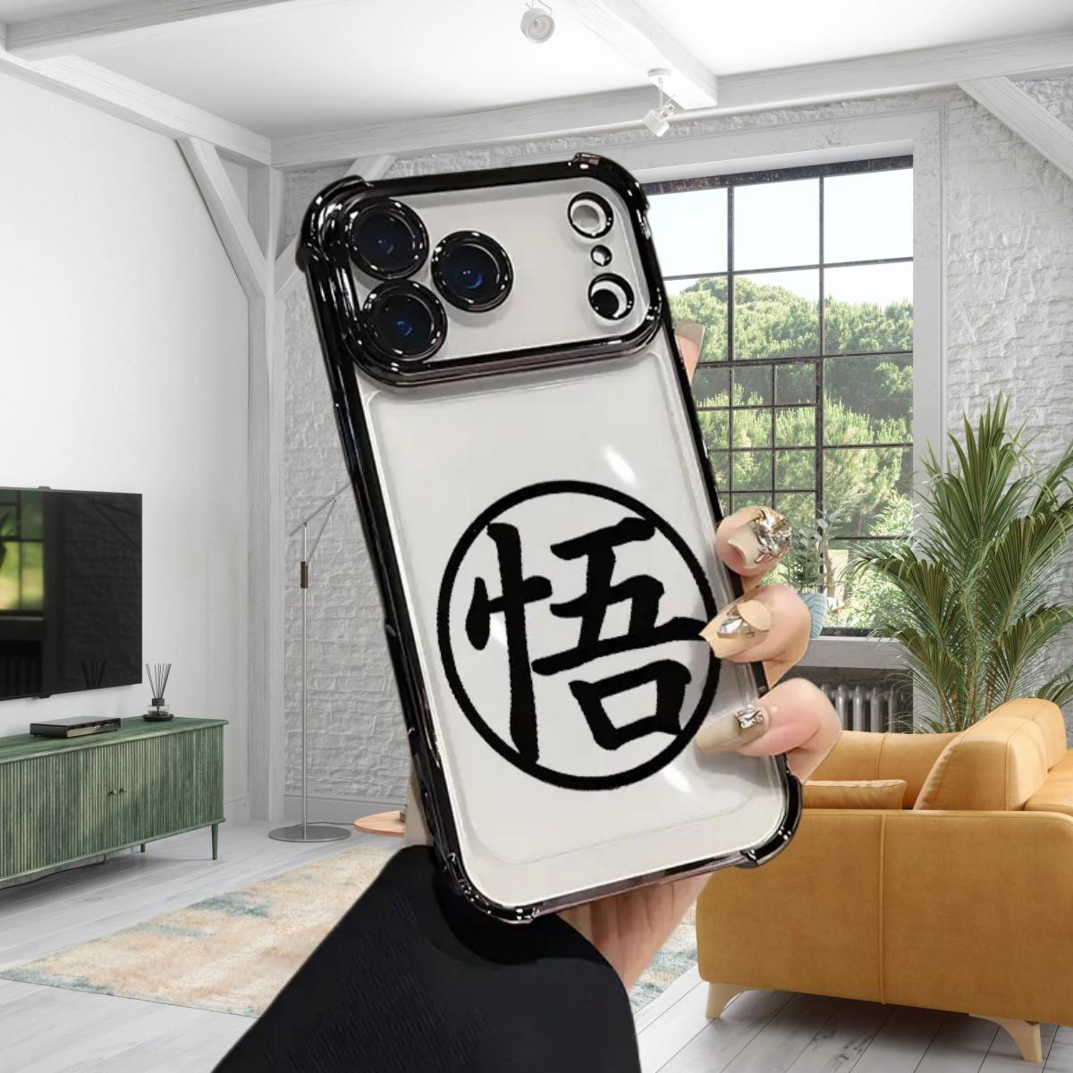 G-Goku K-Kanji Anime Phone Case for iPhone 17 Air 16 15 14 13 12 11 Pro Max Plus Samsung S26 S25 S24 S23 S22 Plus Ultra, Four-Corner Drop-Proof Transparent Soft Silicone Cover, Perfect Gift & Smartphone Protection