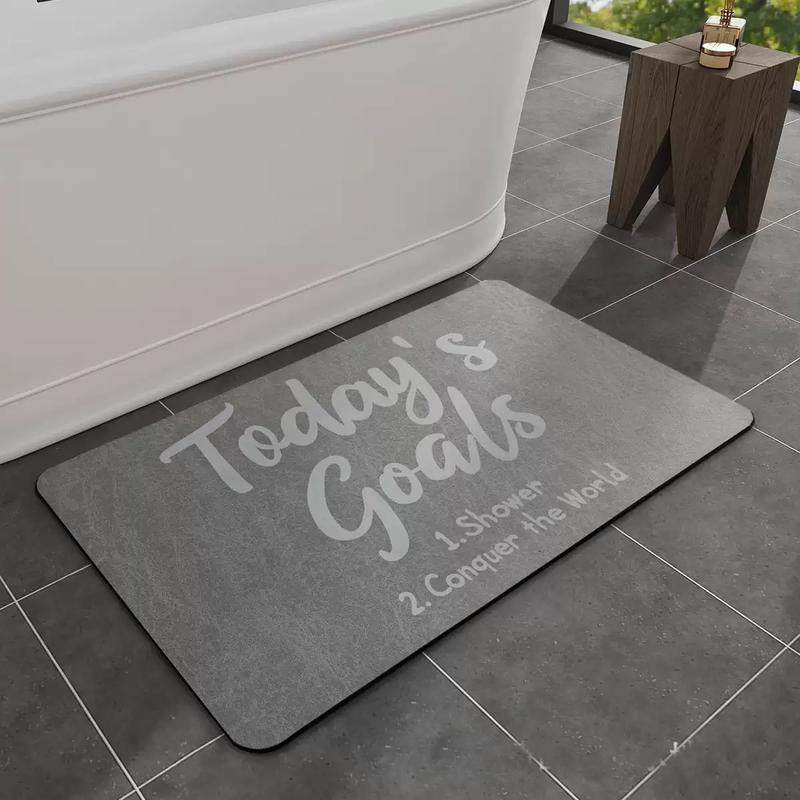 Bath Mat Runner Long Bathroom Mat Rug Non Slip Super Absorbent Stain Resistant Quick Dry Thin Bathroom Rug Fit Under Door-Bath Mats for Bathroom Floor Bathtub Vanity-Bathmat