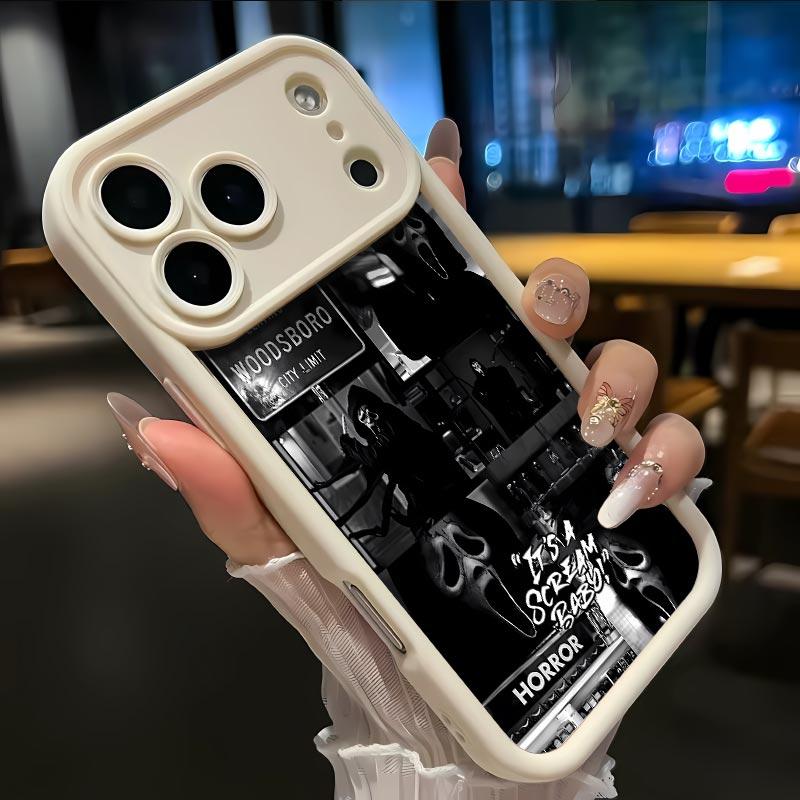 Ghost faces Realm Soft&Flexible TPU Silicone Phone Case For iPhone 17 Pro Max AIR 16 15 14 13 12 11 Plus XSMAX Cases Durable|Shockproof|Full Camera Protection|Anti-Scratch|Anti-Fingerprint|Slim Fit|Gift For Girlfriend/Men/Women