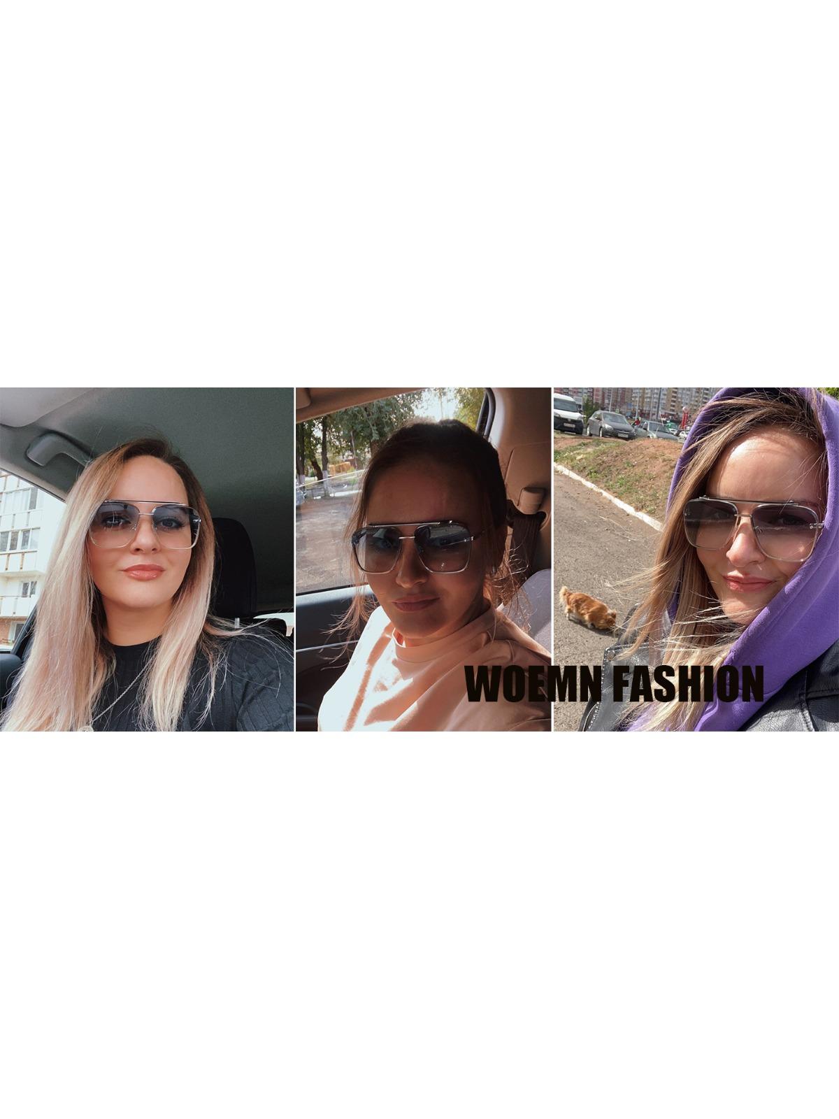 FEISEDY Sunglasses, Fashion Square Pilot Sunglasses, Vintage Metal Gradient Glasses for Men and Women B4104 FEISEDY Sunglasses, Fashion Square Pilot Sunglasses, Vintage Metal Gradient Glasses for Men and Women B4104