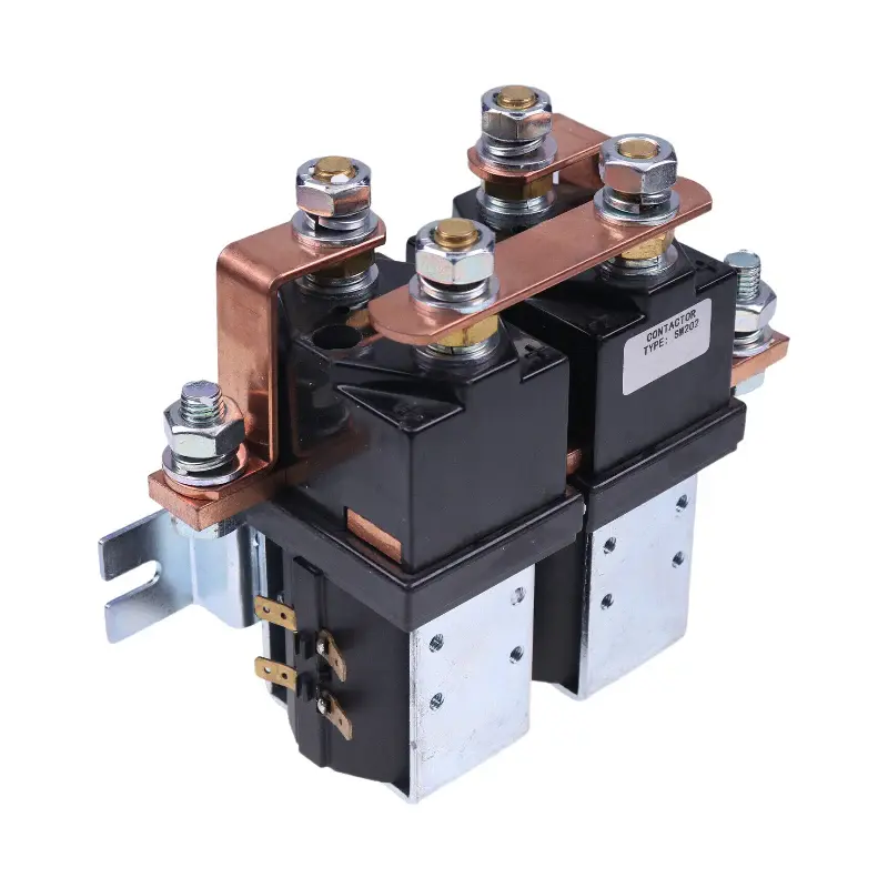 FridayParts SW202 24V-36V-48V Reversible Coil Solenoid Reversing Contactor - Paired Single Pole Double Throw, Bracket Mounted, 400A Capacity, 400A Max Thermal Current Rating, Magnetic Blow Outs for Albright Electric Motor Control