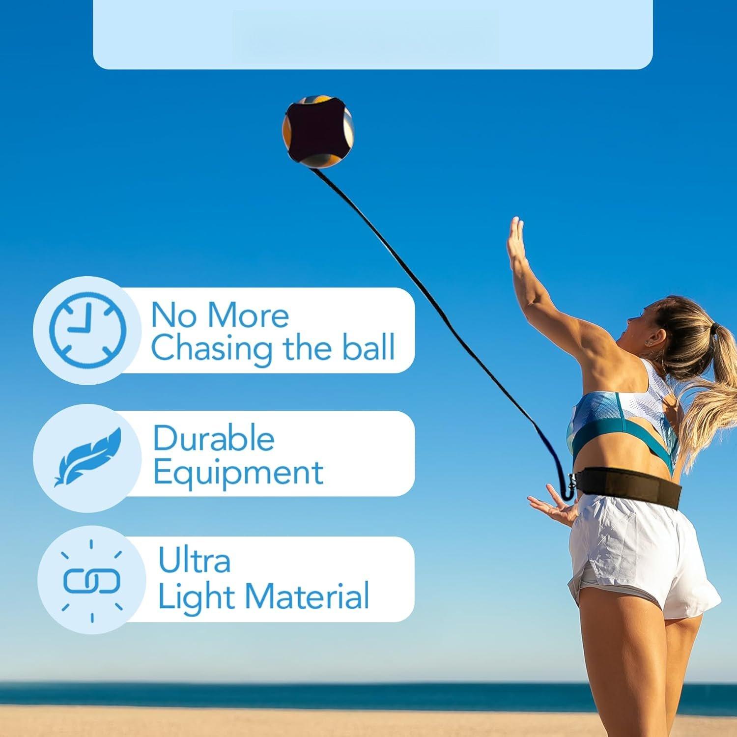 Volleyball Equipment Aid - Level Up Your Skills with Solo Practice, Realistic Repetitions & Adjustable Design - for Volleyball Players of Levels & Genders Volleyball Equipment Aid - Level Up Your Skills with Solo Practice, Realistic Repetitions & Adjustable Design - for Volleyball Players of Levels & Genders