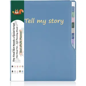 End of Life Planner 3 Ring Binder Estate Planning Organizer - What to Do When I'm Gone Book - When I  Organizer Binder for Important Info Documents, Wishes, Funeral Planning, Airy Blue