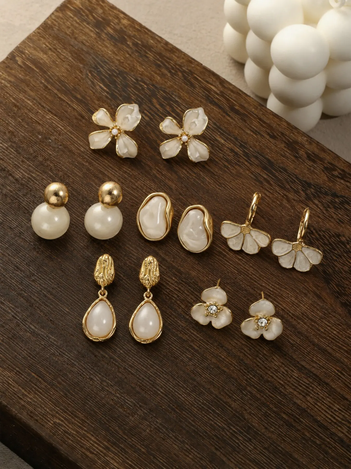 12-Piece Vintage Earrings Set, Floral Teardrop Designs, Elegant and Gentle Style, Perfect for Daily Wear, Women's Fashion Accessories