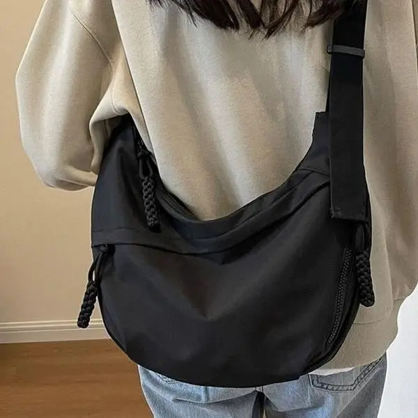 2026 New Oxford Cloth Dumpling Crossbody Bag For Women, Casual Adjustable Shoulder Bag Large Capacity Student Daily School Bag Versatile