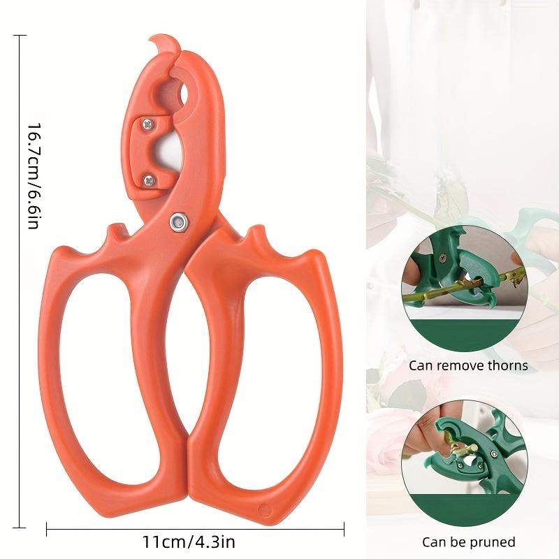 1PC, floral scissors, 2-in-1 flower branch pruning scissors, stainless steel gardening scissors, rose thorn removal scissors, scissors suitable for flower shops